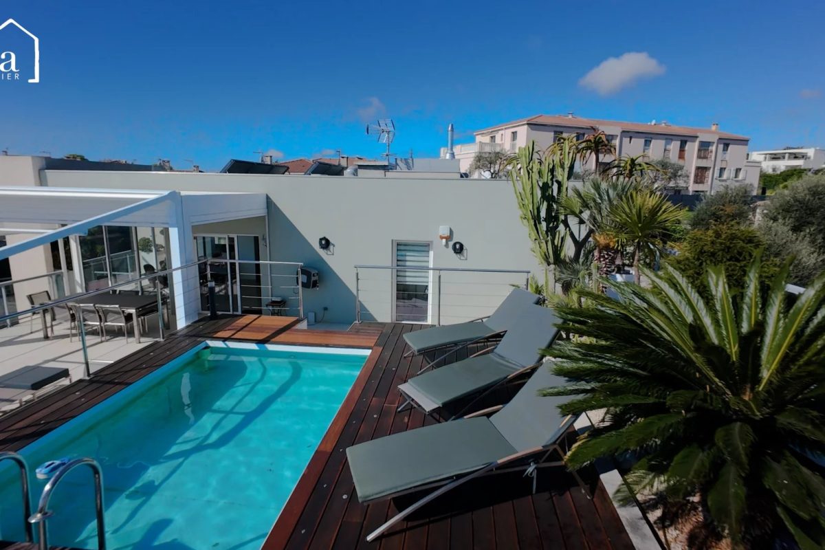NICE – PENTHOUSE 3 PIÈCES AVEC PISCINE PRIVATIVE ET VUE PANORAMIQUE MER & VILLE